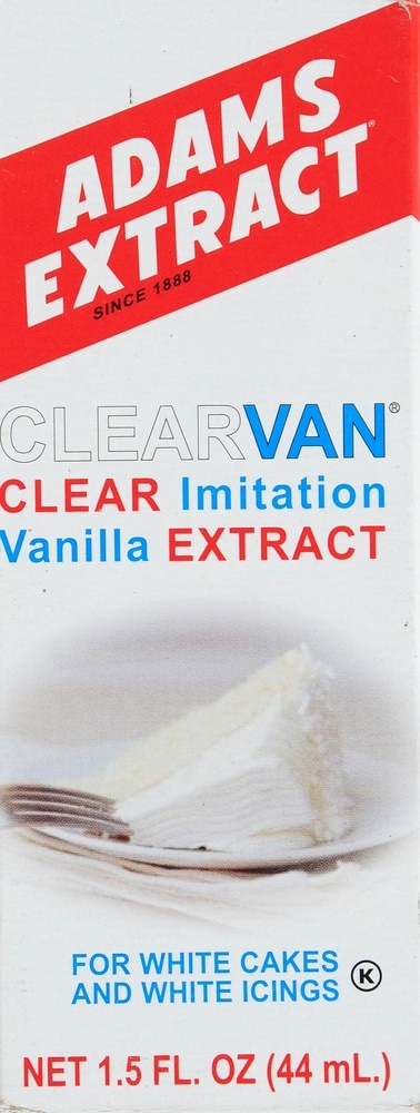slide 1 of 1, Adams Extract Clear Imitation Vanilla Extract, 1.5 fl oz