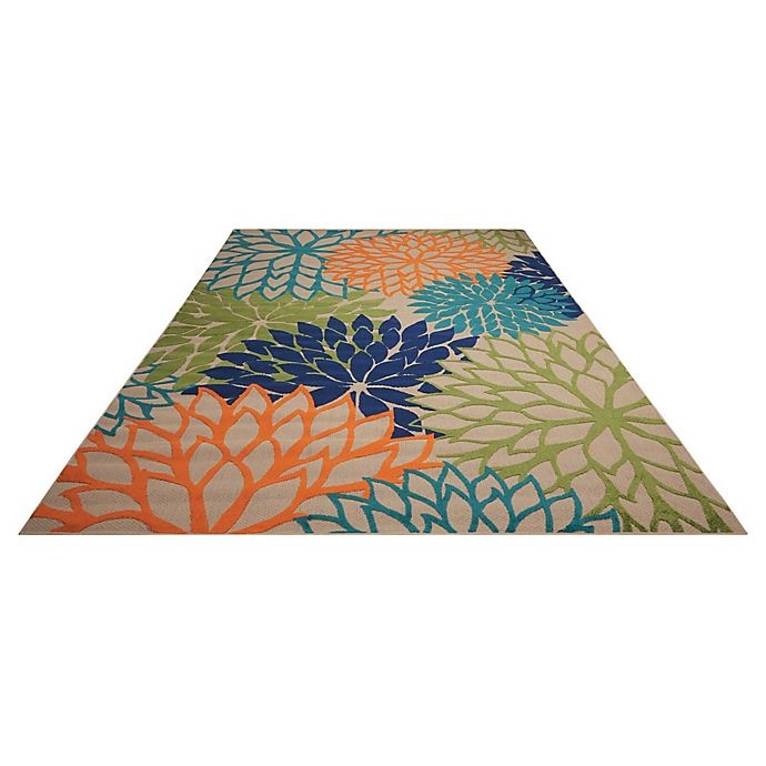 slide 6 of 7, Nourison Aloha Floral Burst 5'3 x 7'5'' Indoor/Outdoor Area Rug'', 1 ct