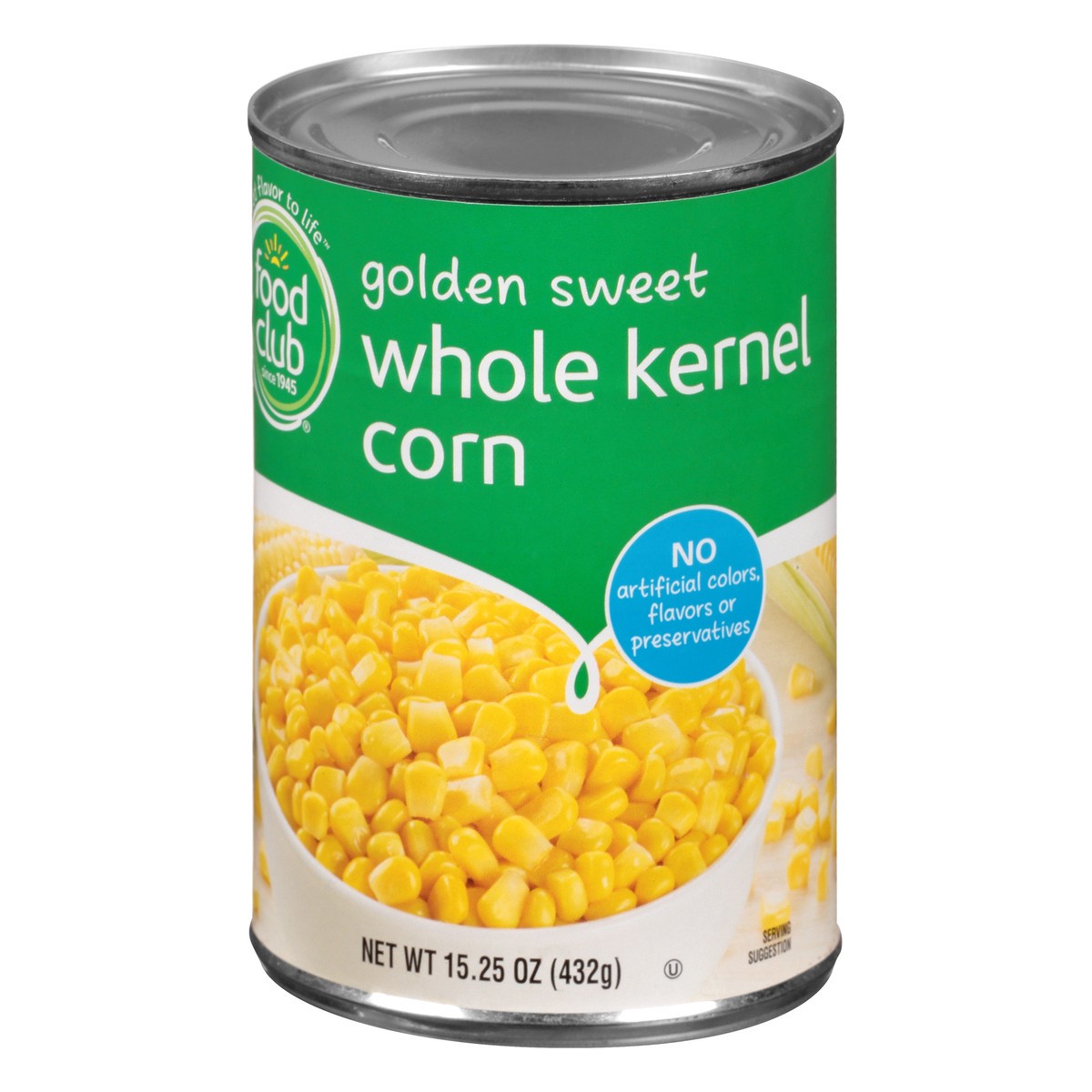 slide 6 of 12, Food Club Whole Kernel Golden Sweet Corn 15.25 oz Can, 15.25 oz