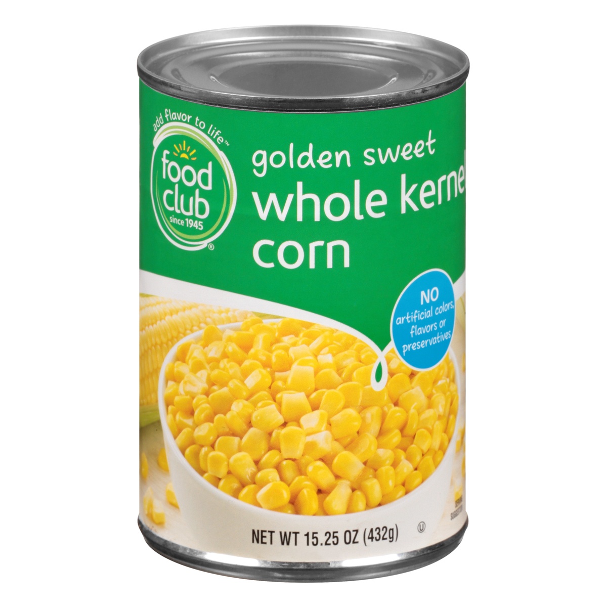 slide 1 of 10, Food Club Gold Sweet Whole Kernel Corn, 15.25 oz