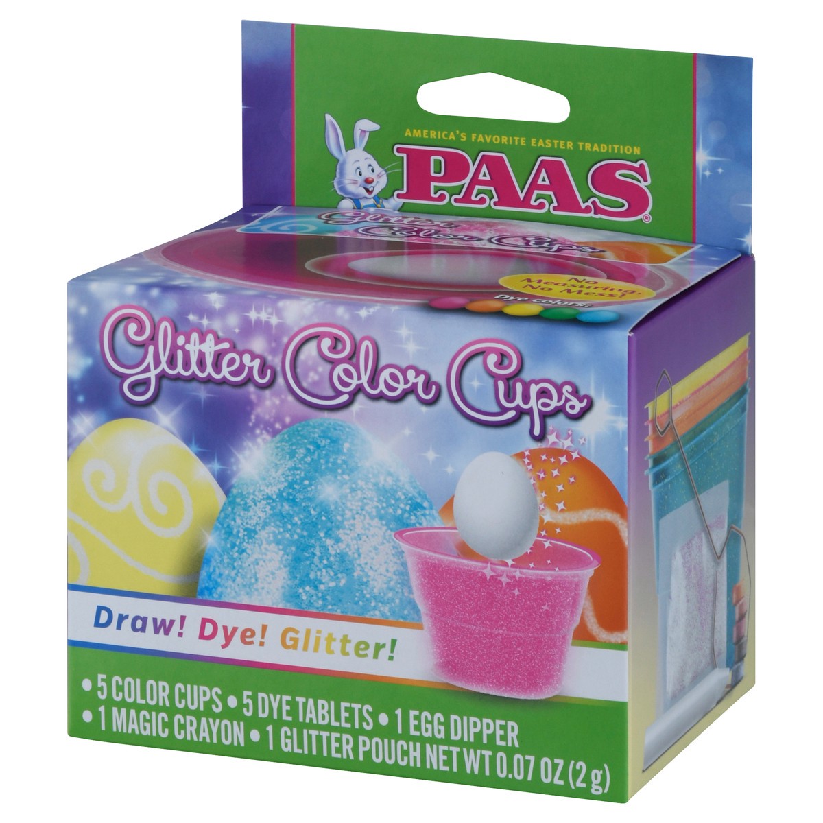 slide 9 of 9, PAAS Glitter Color Cups Egg Decorating Kit 1 ea, 1 ct