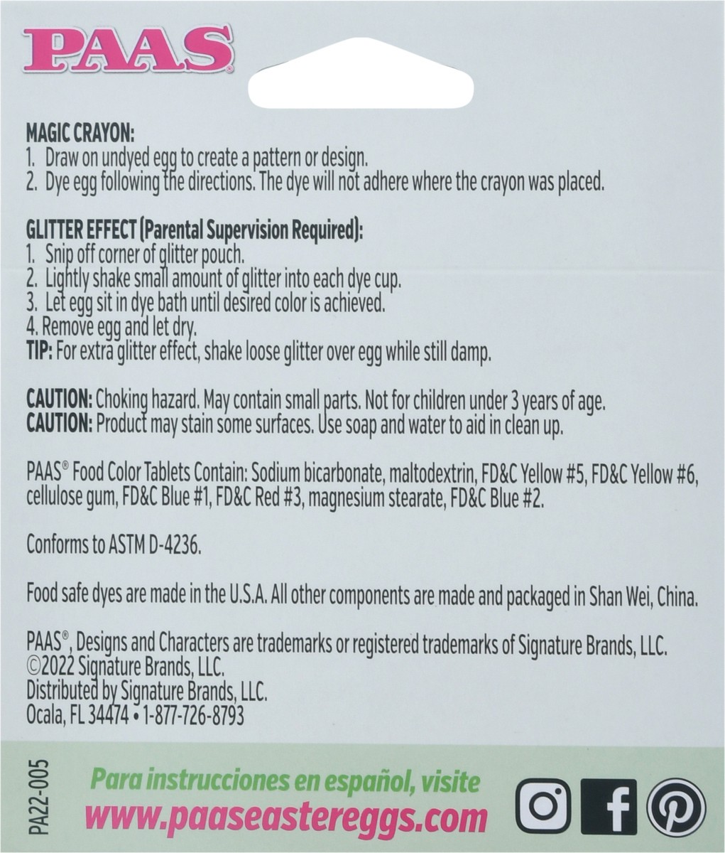 slide 5 of 9, PAAS Glitter Color Cups Egg Decorating Kit 1 ea, 1 ct