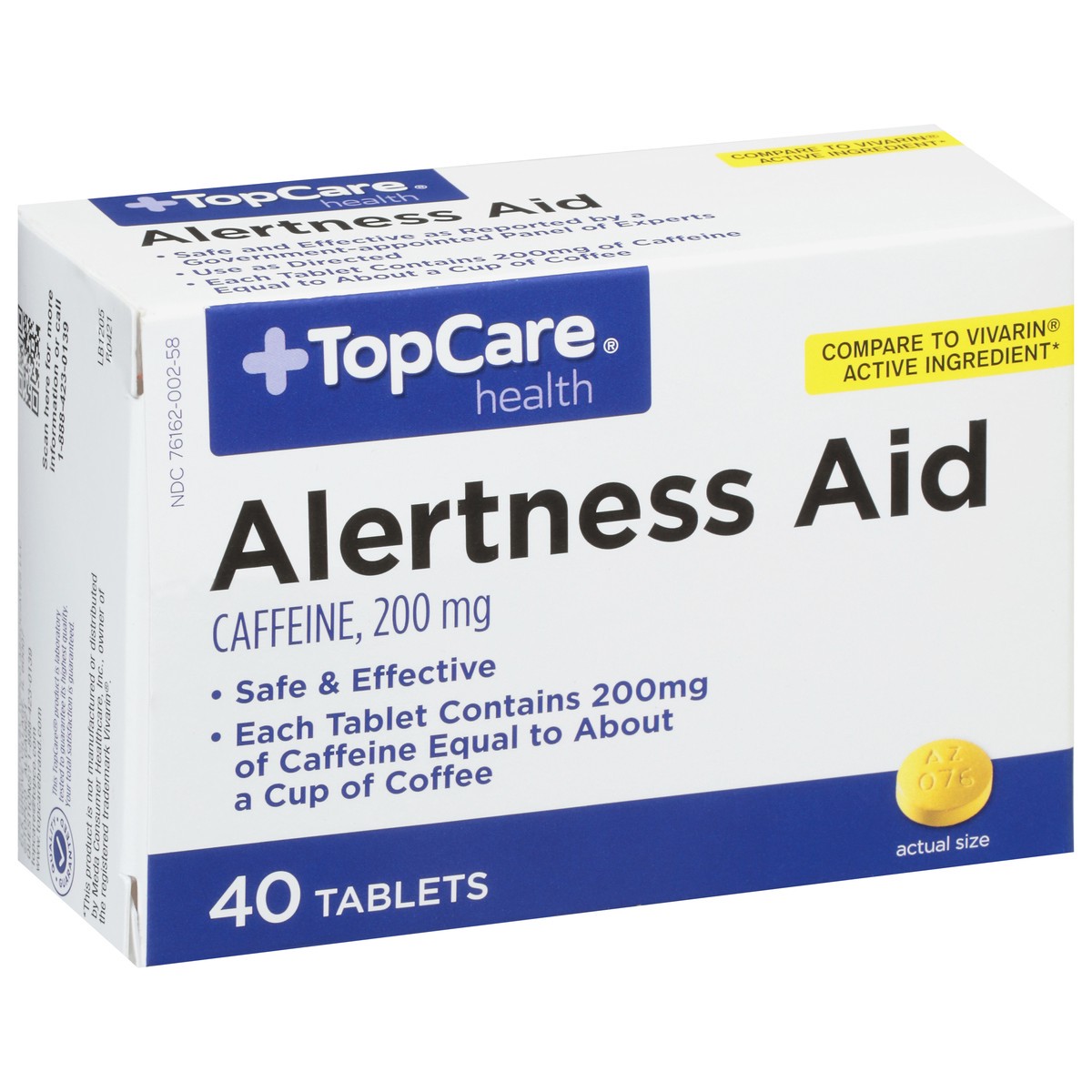 slide 5 of 15, TopCare Health 200 mg Alertness Aid 40 Tablets, 40 ct