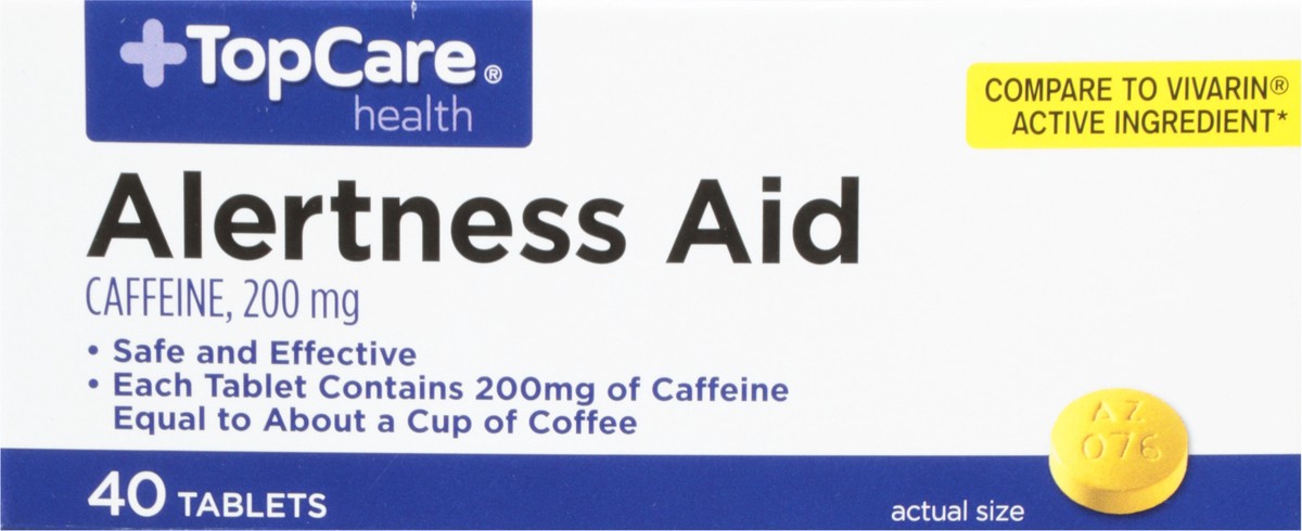 slide 14 of 15, TopCare Health 200 mg Alertness Aid 40 Tablets, 40 ct