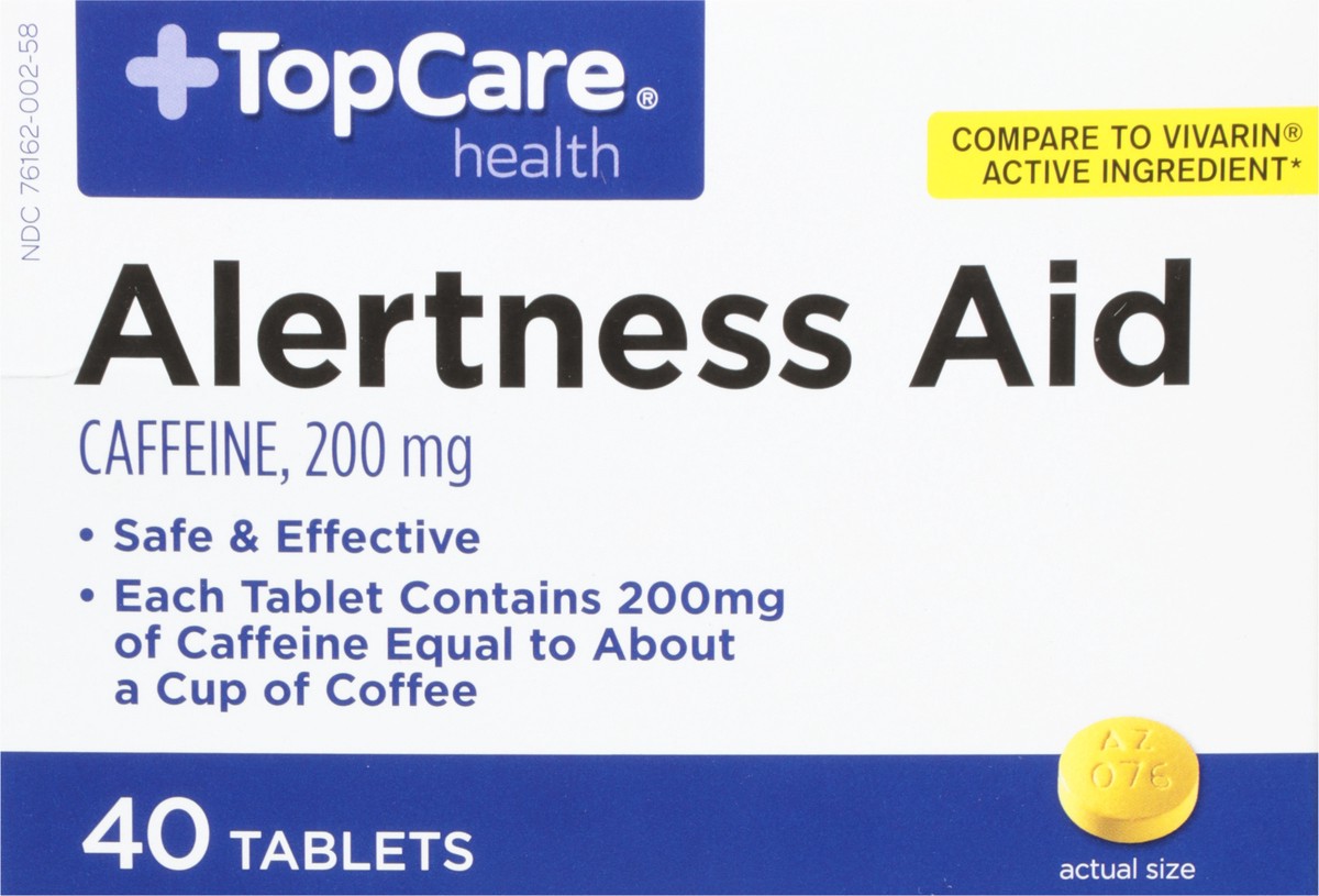 slide 10 of 15, TopCare Health 200 mg Alertness Aid 40 Tablets, 40 ct