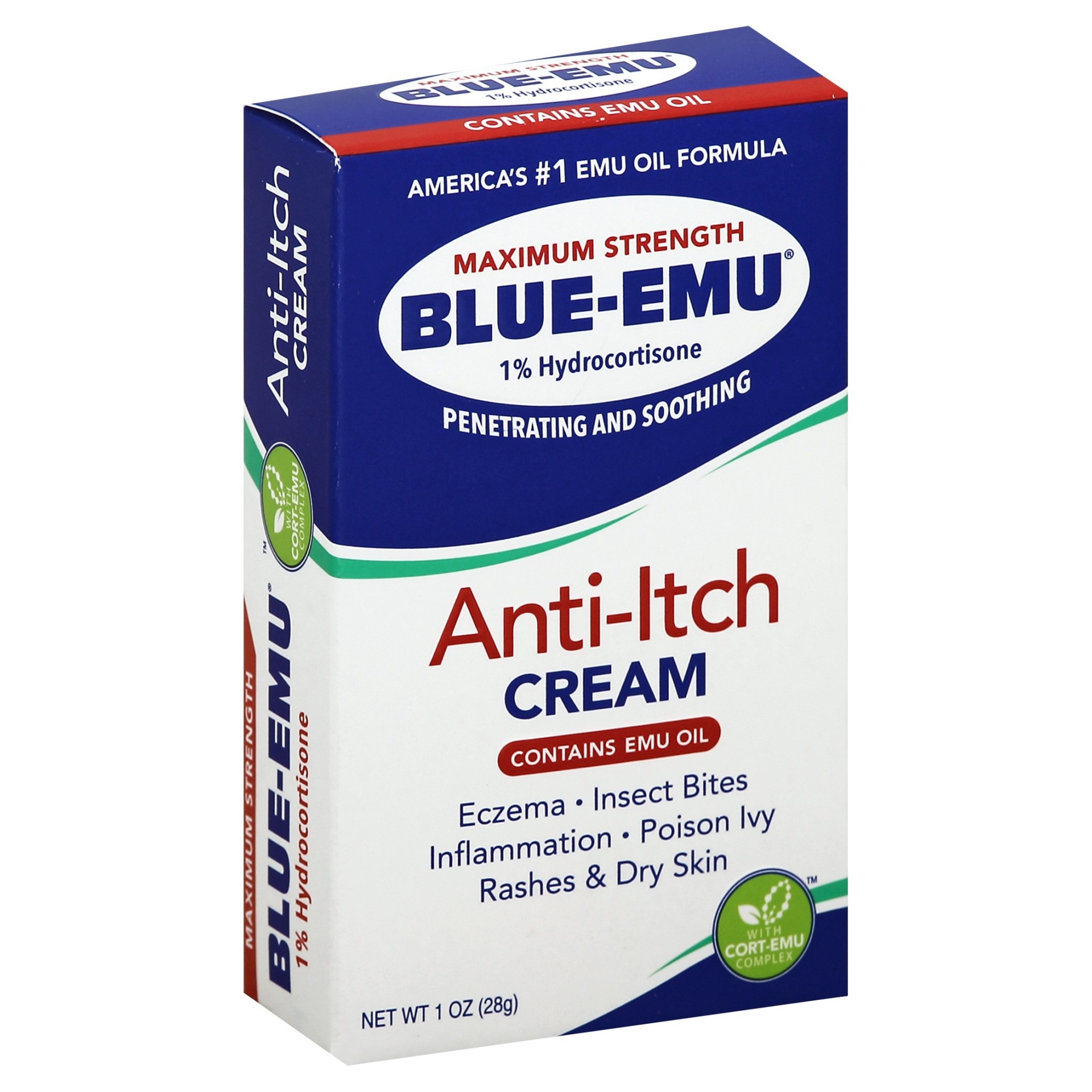 slide 1 of 7, Blue-Emu Anti-Itch Cream 1 oz, 1 oz