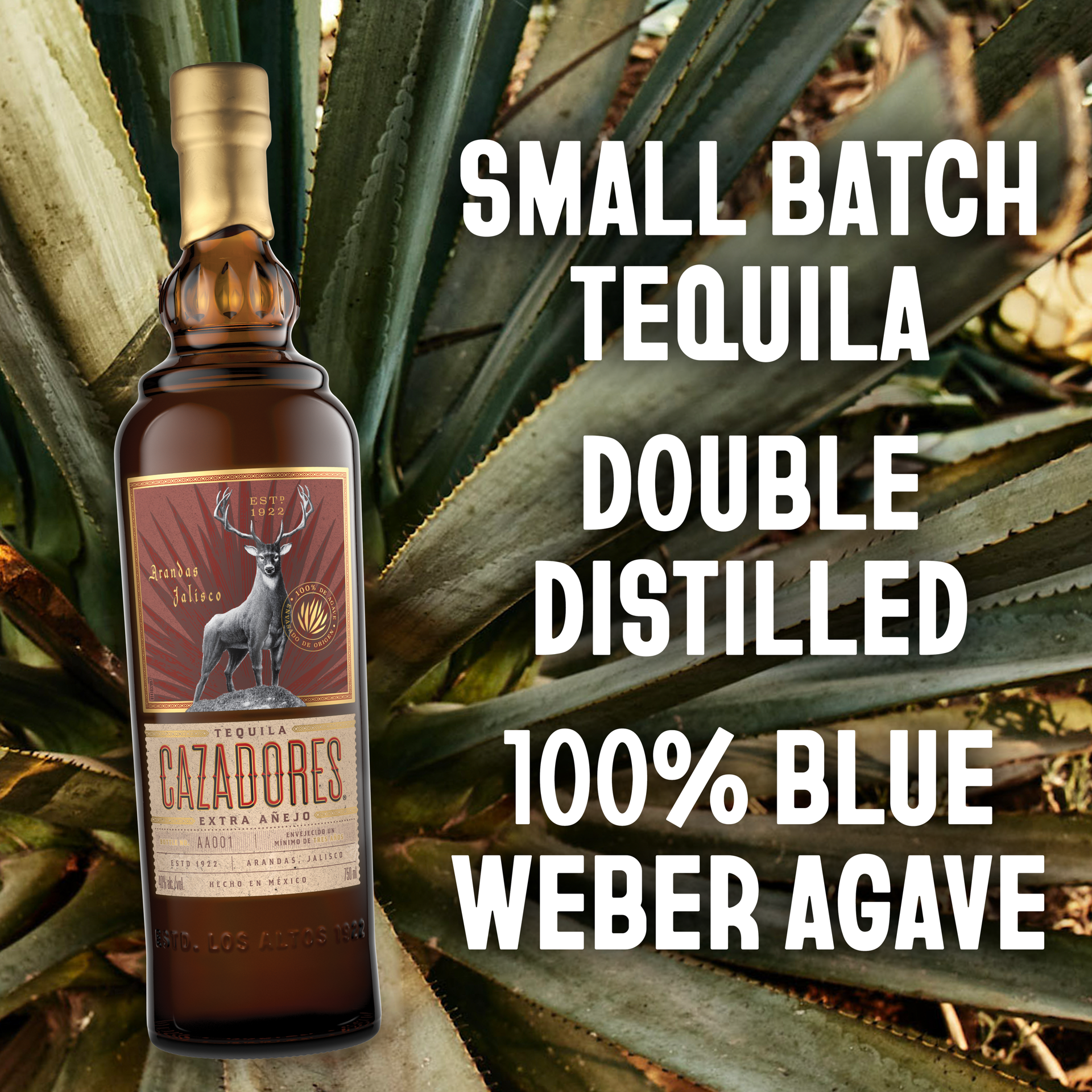 slide 5 of 5, Cazadores Tequila Cazadores Extra Anejo 40% 75Cl/750Ml, 750 ml