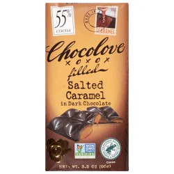 Chocolove Filled Salted Caramel in Dark Chocolate 3.2 oz