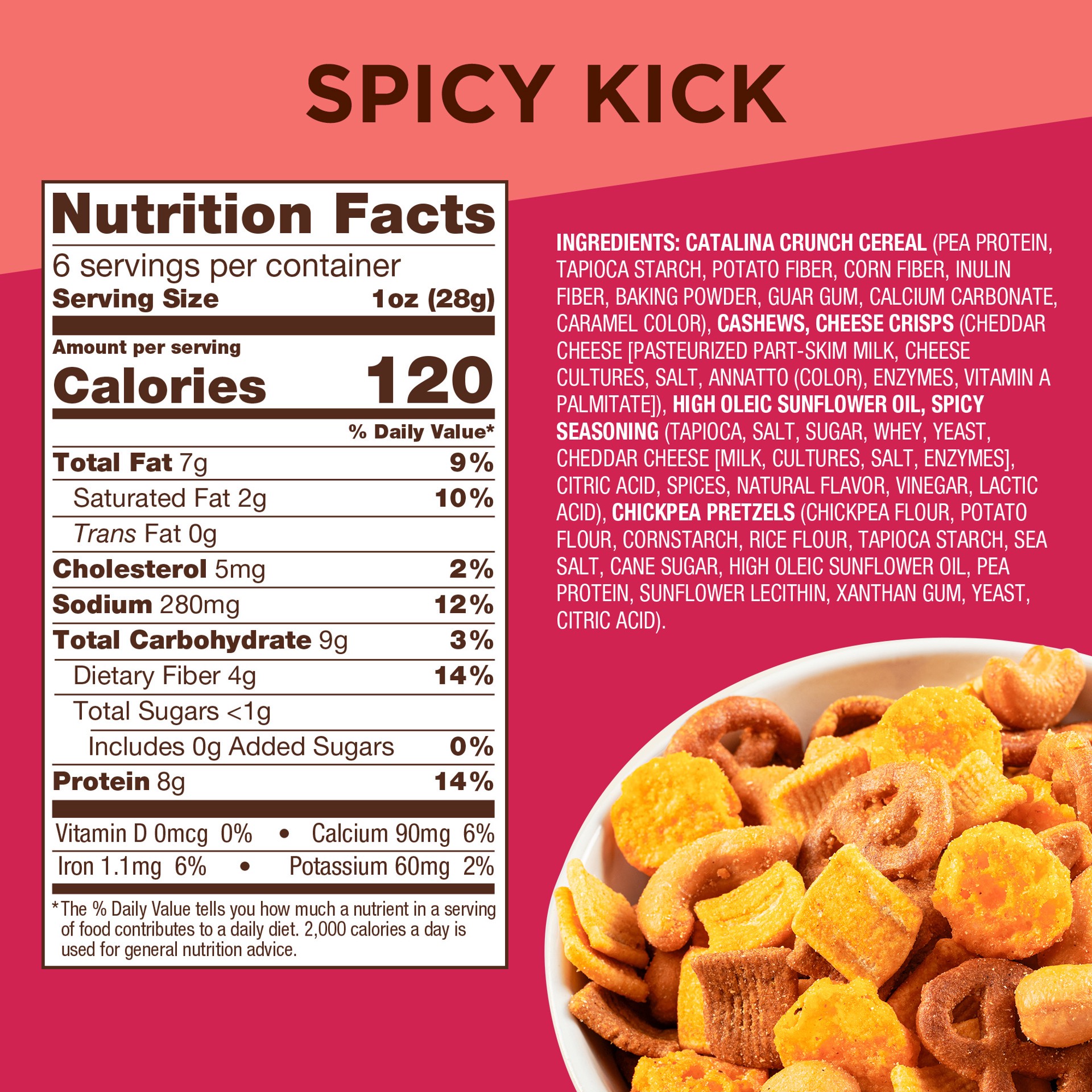 slide 2 of 2, Catalina Crunch Protein Snack Mix, Spicy, 5.25 oz, 5.25 oz