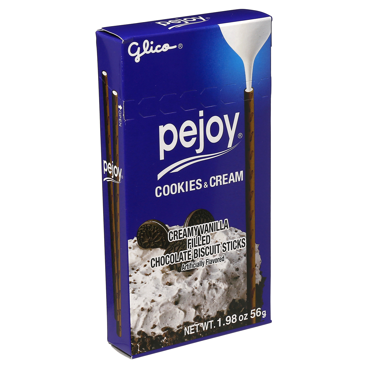 slide 4 of 5, Glico Pejoy Cookies and Cream Biscuit Sticks, 1.98 oz