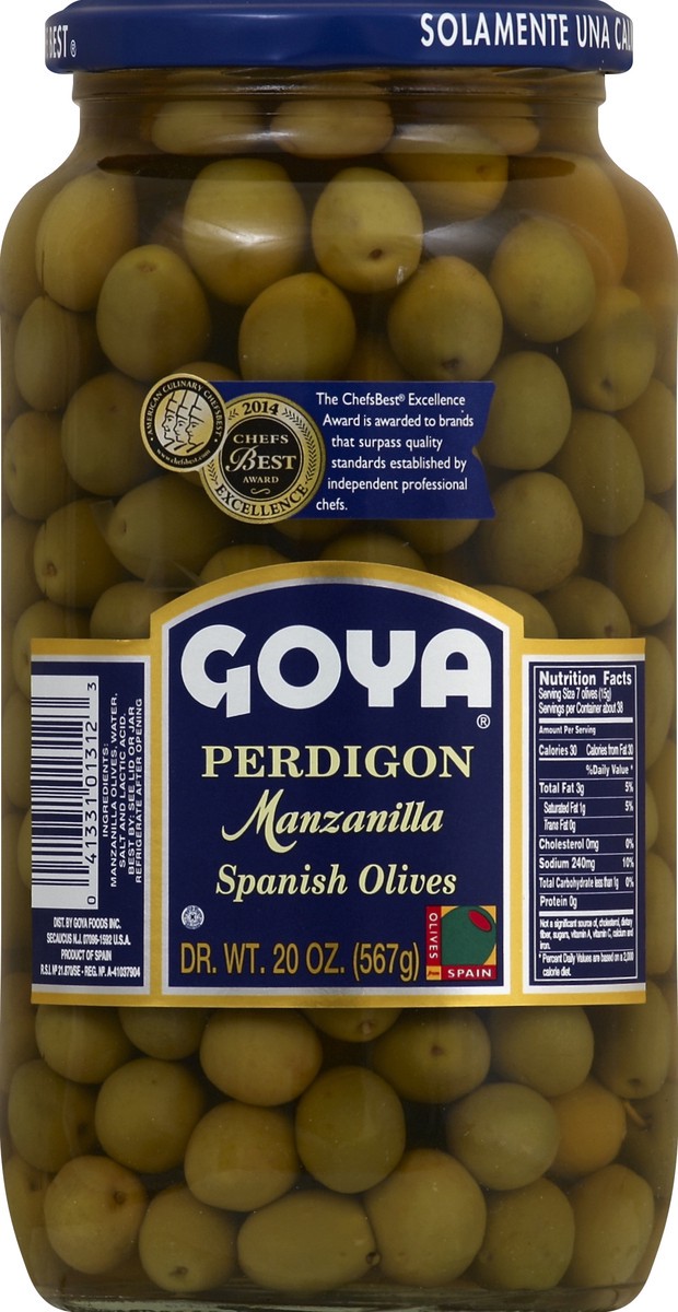 slide 1 of 1, Goya Olives 20 oz, 20 oz