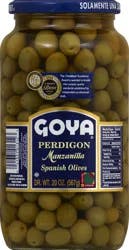 Goya Perdigon Manzanilla Spanish Olives 20 oz
