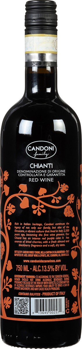 slide 9 of 10, Candoni Chianti, 750 ml