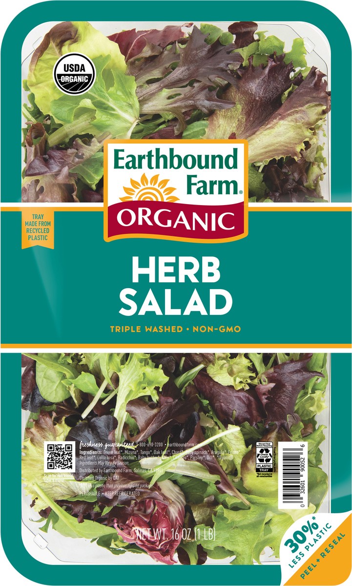 slide 4 of 7, Earthbound Farm Organic Herb Salad 16 oz, 16 oz