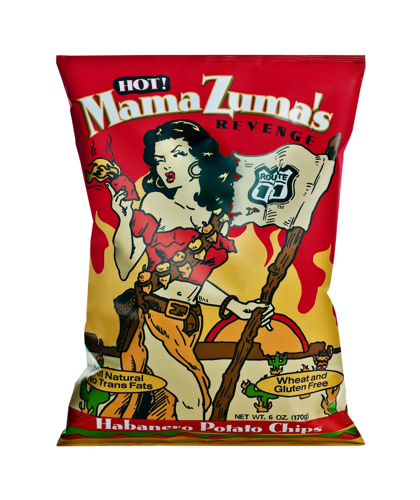 slide 1 of 1, Route 11 Mama Zuma's Revenge Habanero Potato Chips, 6 oz