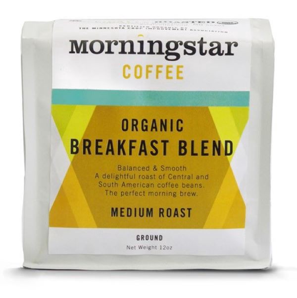 slide 1 of 1, Morningstar Coffee Organic Ground Breakfast Blend Medium Roast Coffee - 12 oz, 