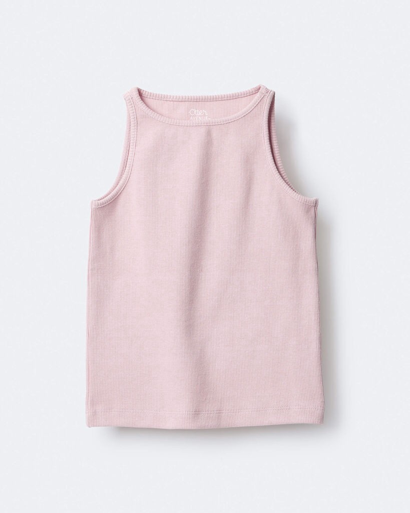 slide 6 of 6, Otteravenue Toddler Girl Ribbed Tank Top - Pink Light Pink 3T, 1 ct