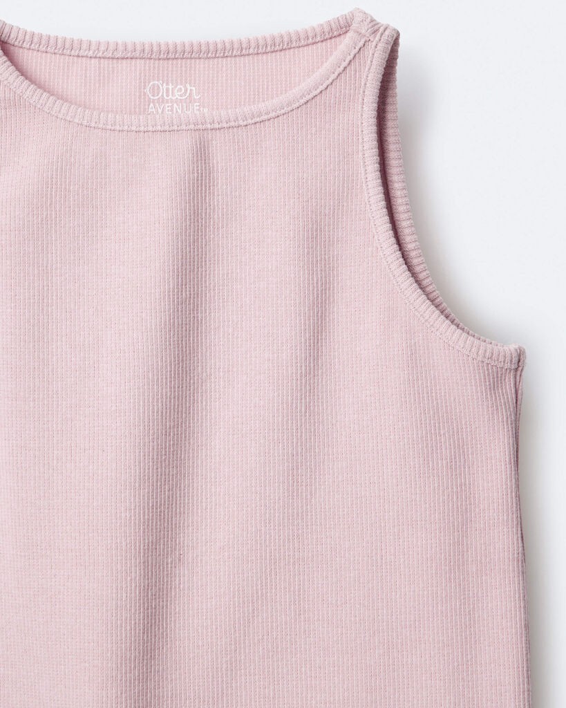 slide 4 of 6, Otteravenue Toddler Girl Ribbed Tank Top - Pink Light Pink 3T, 1 ct