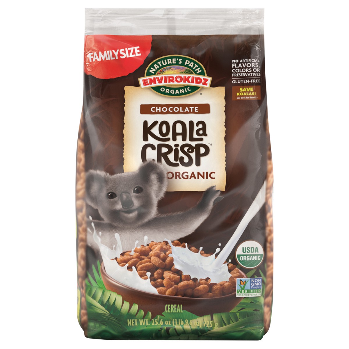 slide 1 of 7, Nature's Path Organic Nature's Path Envirokidz Organic Koala Crisp Cold Cereal 26oz EcoPac Bag, 25.6 oz