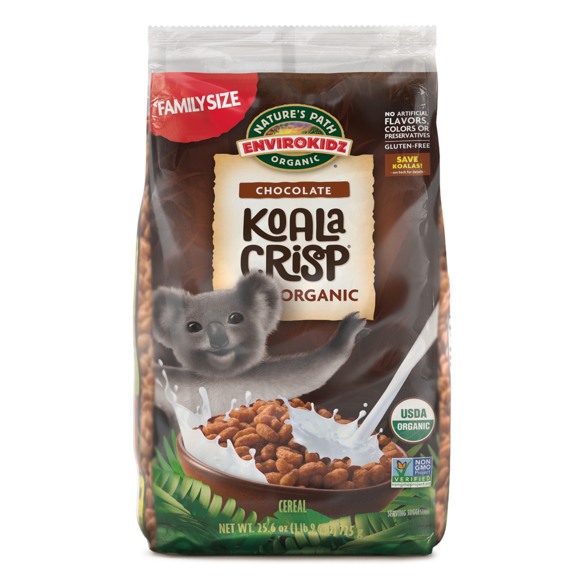 slide 1 of 7, EnviroKidz Nature's Path EnviroKidz Organic Koala Crisp Cold Cereal 25.6oz EcoPac Bag, 25.6 oz