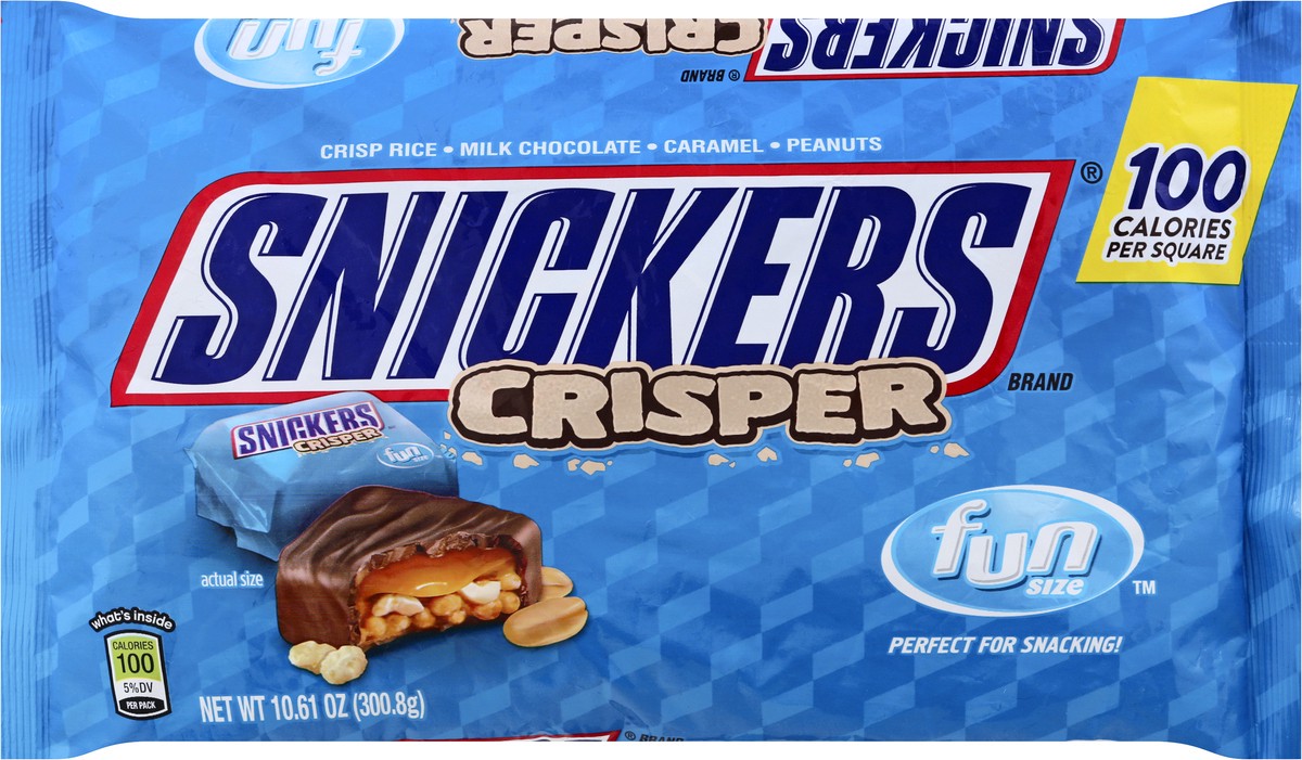 slide 3 of 8, Snickers, Crisper Fun Size Chocolate Candy Bars, 10.61 Oz, 10.61 oz