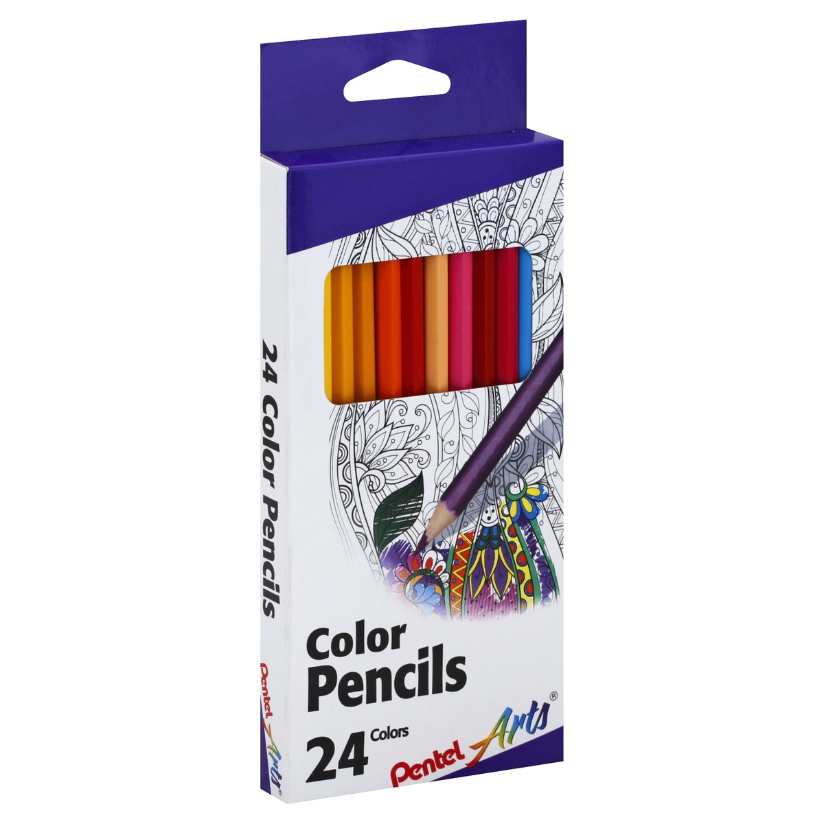 slide 1 of 1, Pentel Color Pencils, 24 ct