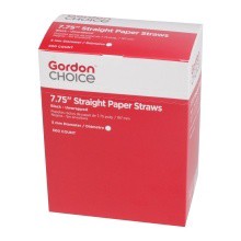 slide 1 of 1, Gordon Choice 7.75 Inch Paper Jumbo Straws, Black, Unwrapped, 500 ct