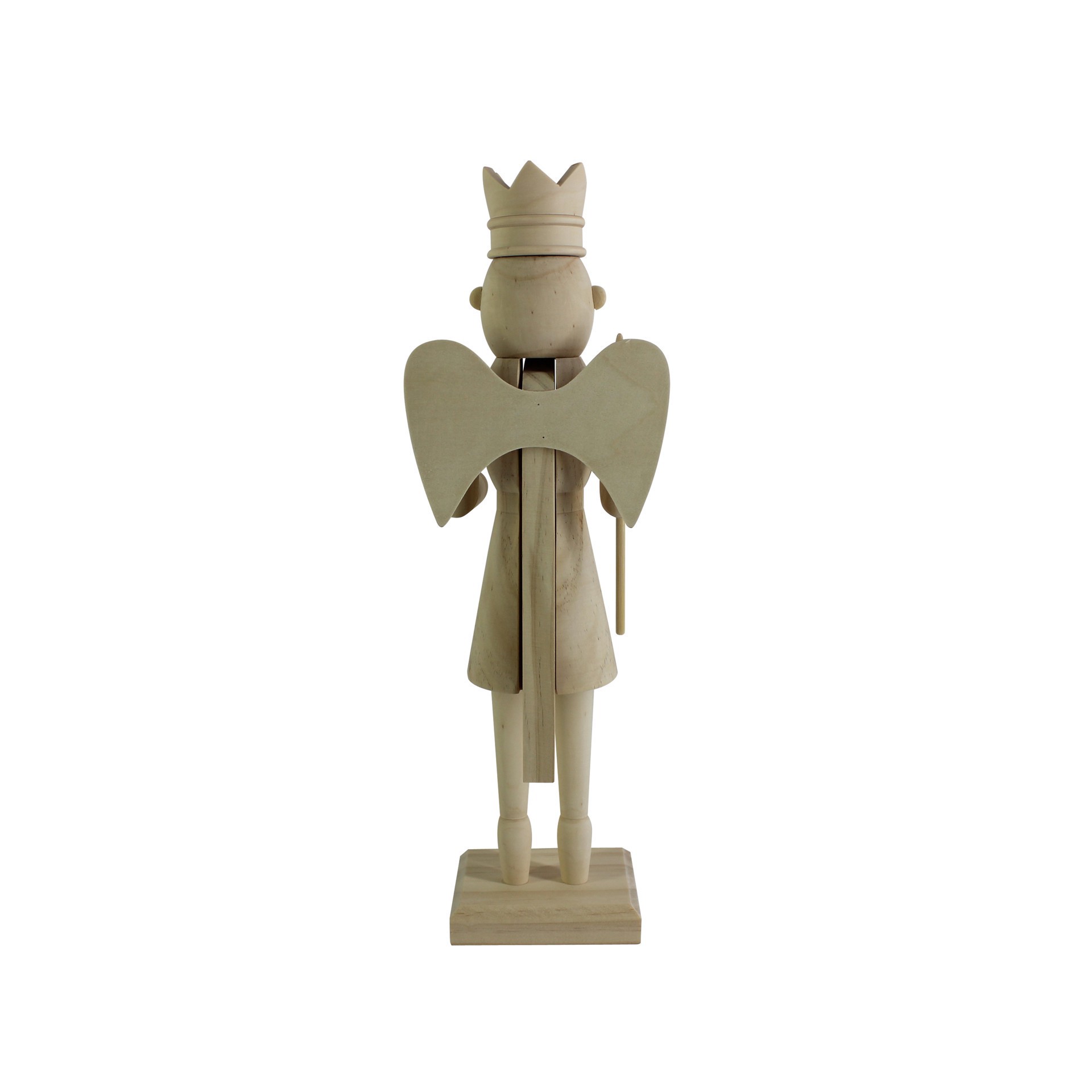 slide 5 of 5, 14" Angel Diy Pinewood Nutcracker By Make Market, 14 in