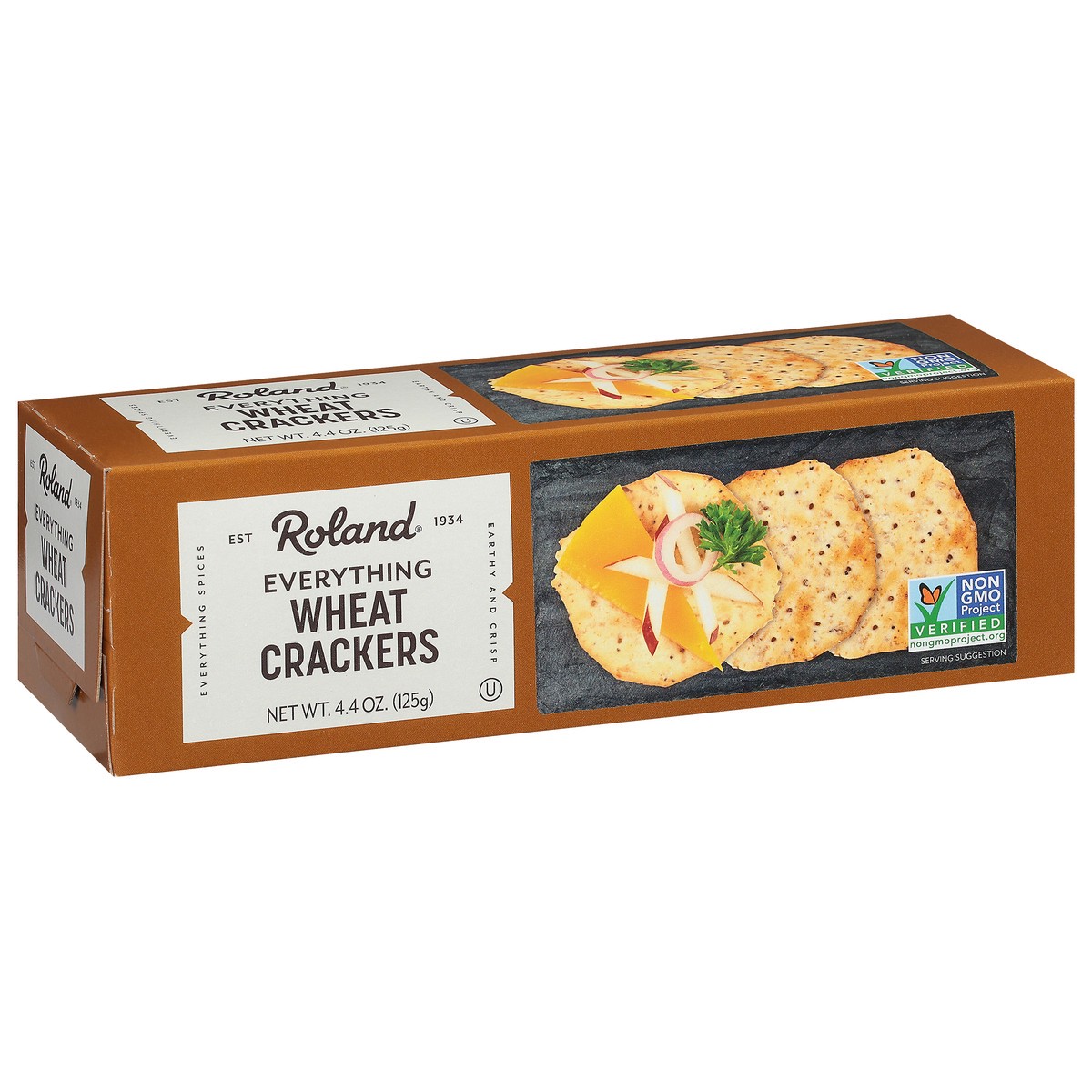 slide 10 of 11, Roland Wheat Everything Crackers 4.4 oz, 4.4 oz