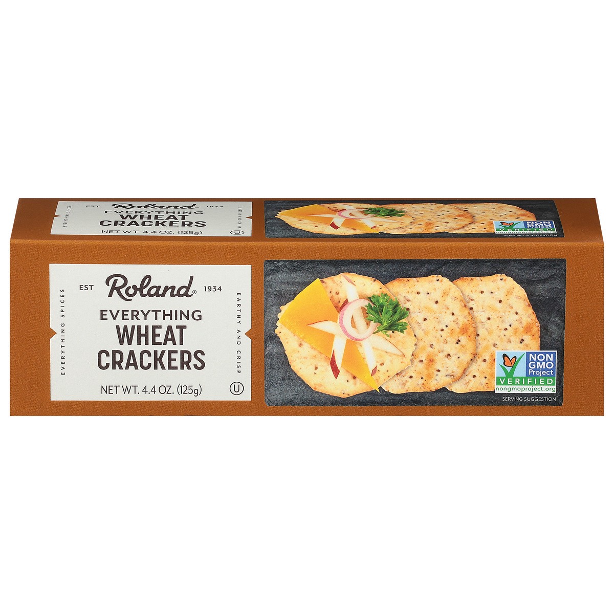 slide 9 of 11, Roland Wheat Everything Crackers 4.4 oz, 4.4 oz