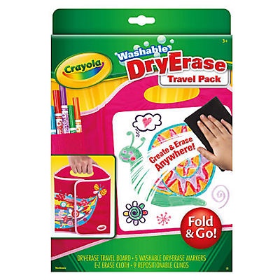 slide 1 of 1, Crayola Washable Dry Erase Travel Pack, 1 ct