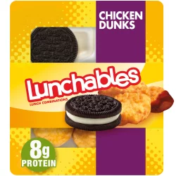 Lunchables Chicken Dunks Snack Kit with Chocolate Sandwich Cookies Tray