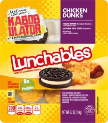 Lunchables Chicken Dunks with Chocolate Creme Cookies, 4.2 oz Tray