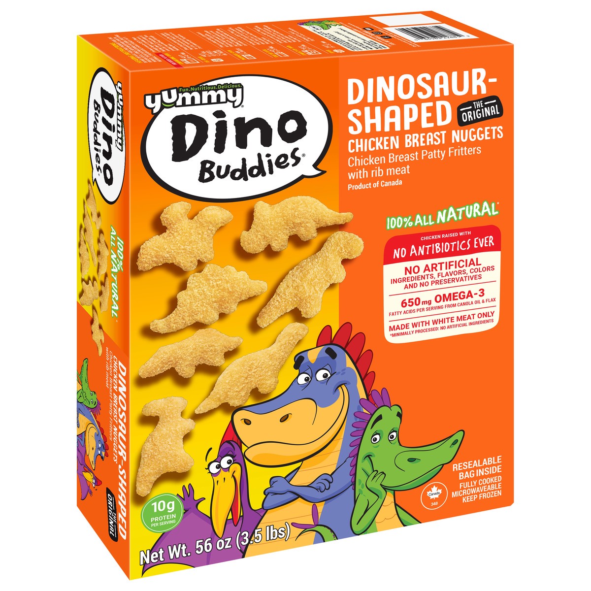slide 7 of 12, Yummy Dinosaur-Shaped Chicken Breast Nuggets, 56 oz, 56 oz