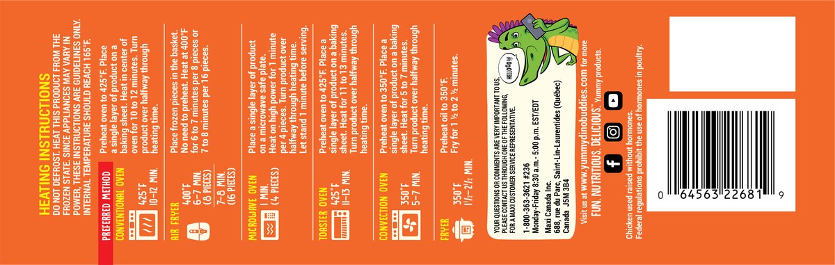 slide 9 of 12, Yummy Dinosaur-Shaped Chicken Breast Nuggets, 56 oz, 56 oz