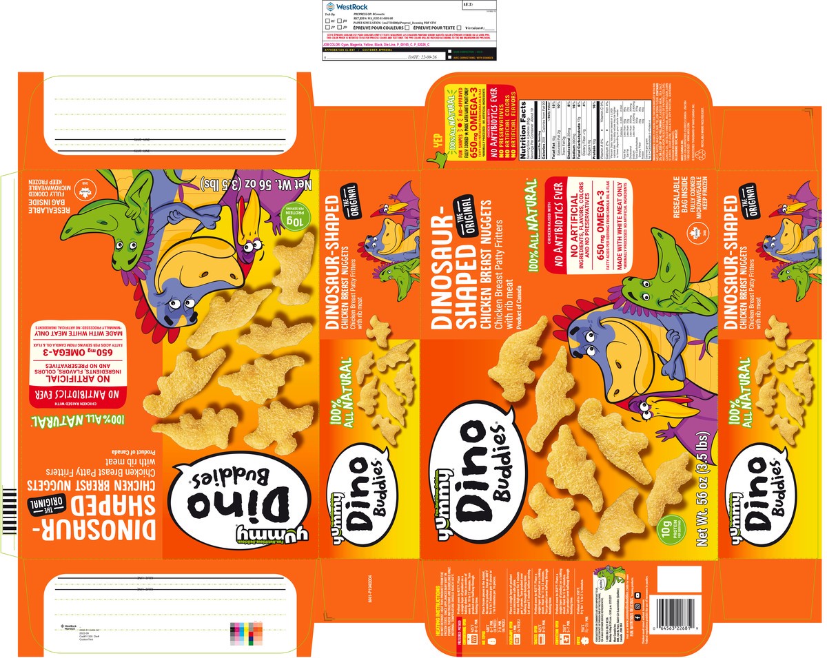 slide 3 of 12, Yummy Dinosaur-Shaped Chicken Breast Nuggets, 56 oz, 56 oz