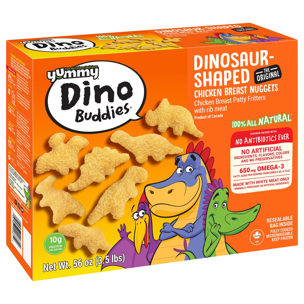 slide 8 of 12, Yummy Dinosaur-Shaped Chicken Breast Nuggets, 56 oz, 56 oz
