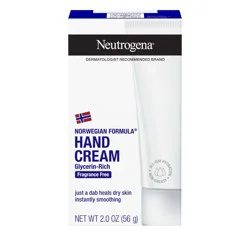 Neutrogena Norwegian Formula Moisturizing Hand Cream Formulated with Glycerin for Dry, Rough Hands, Fragrance-Free Intensive Hand Lotion, 2 oz