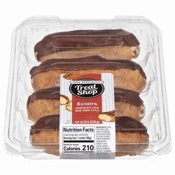 Our Specialty Treat Shop Chocolate Iced New York Style Eclairs 8 oz