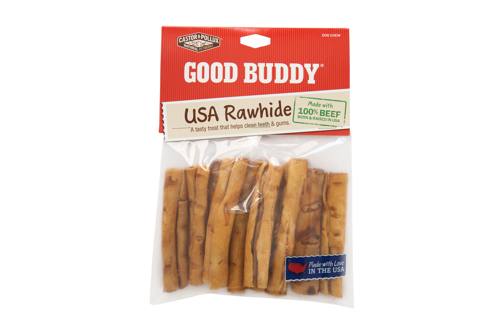 slide 1 of 1, Castor & Pollux Good Buddy Dog Treat -Rawhide Mini Rolls With Natural Chicken Flavor - 8 oz Bag, 8 oz