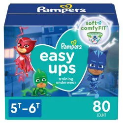 Pampers Easy Ups Training Underwear Boys Size 7 5T6T 80 Count