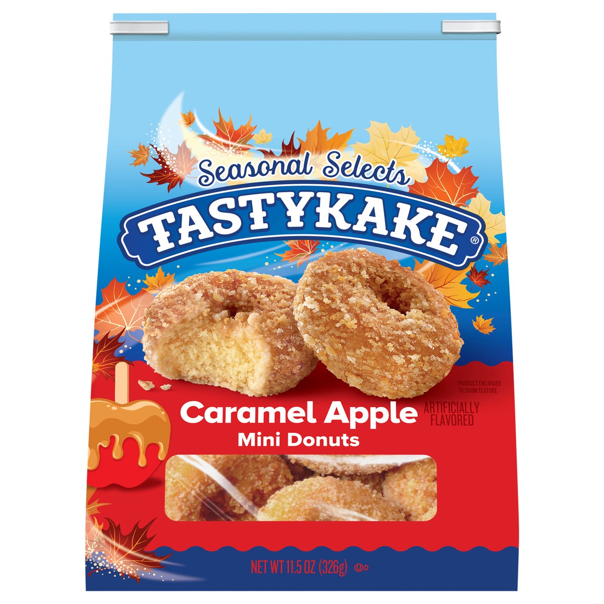 slide 1 of 14, Tastykake Caramel Apple Flavored Mini Donuts Bag, Fall Edition, 11.5 oz. Bag, 11.5 oz