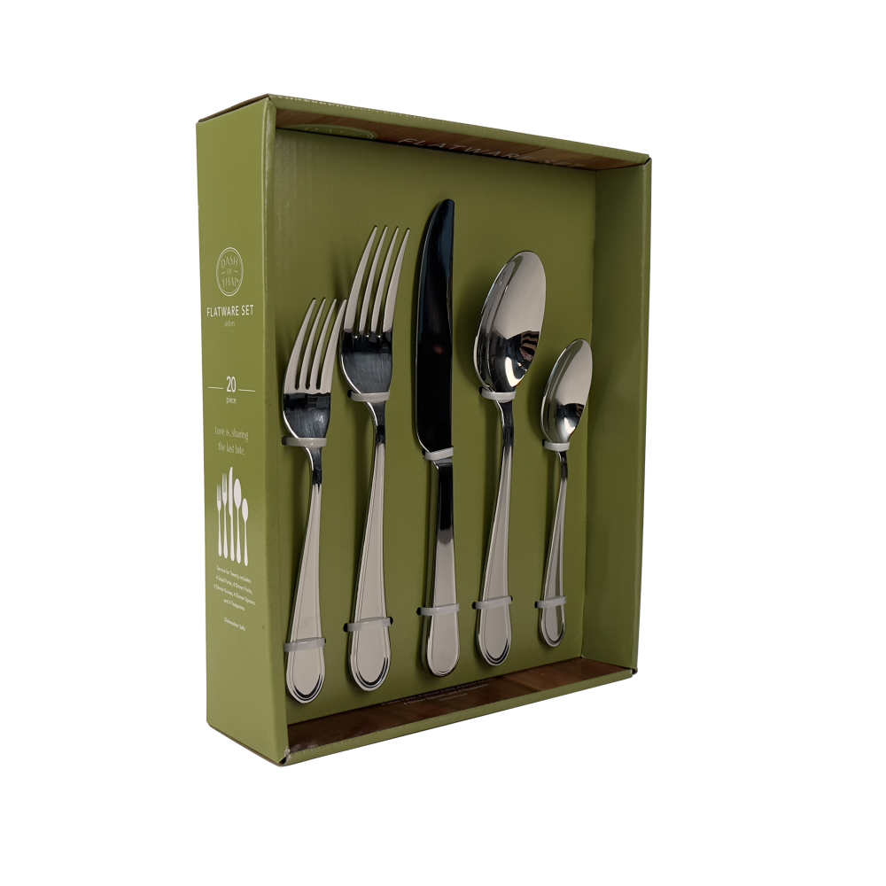 slide 2 of 5, Dash of That Aston 20 Piece Flatware Set, 20 ct