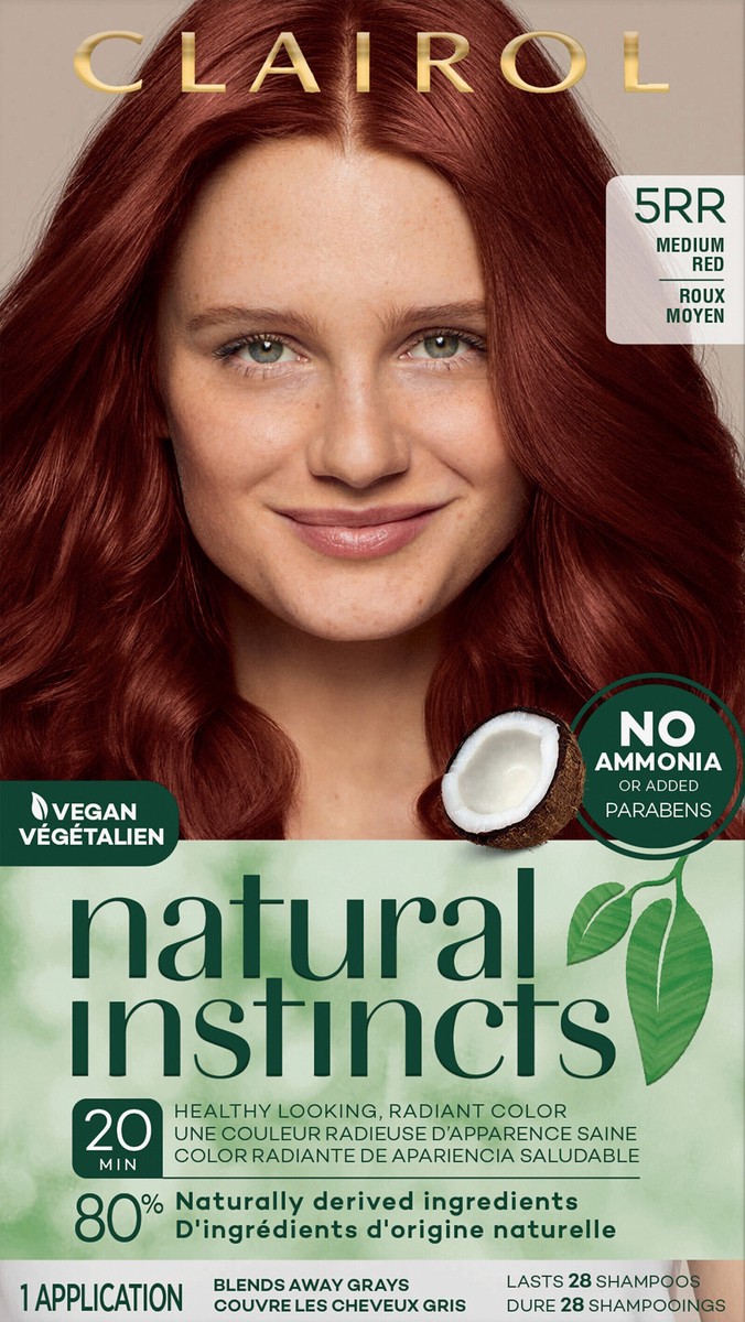 slide 2 of 2, Natural Instincts Clairol Natural Instincts 5RR Medium Red Hair Color, 1 ct