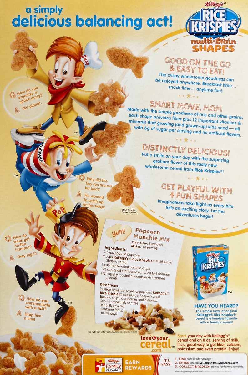 slide 6 of 6, Kellogg's Rice Krispies Multi-Grain Shapes Cereal, 10.8 oz