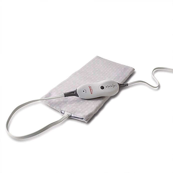 slide 1 of 6, Sunbeam Weighted Heating Pad - Grey, 1 ct