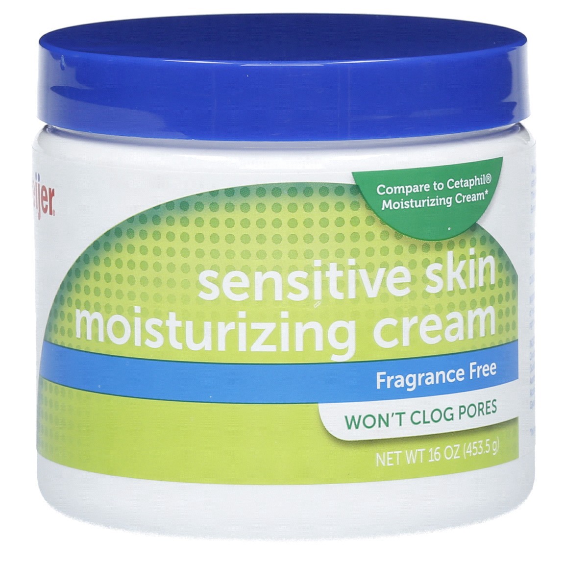 slide 1 of 9, Meijer Sensitive Skin Moisturizing Cream, 16 oz