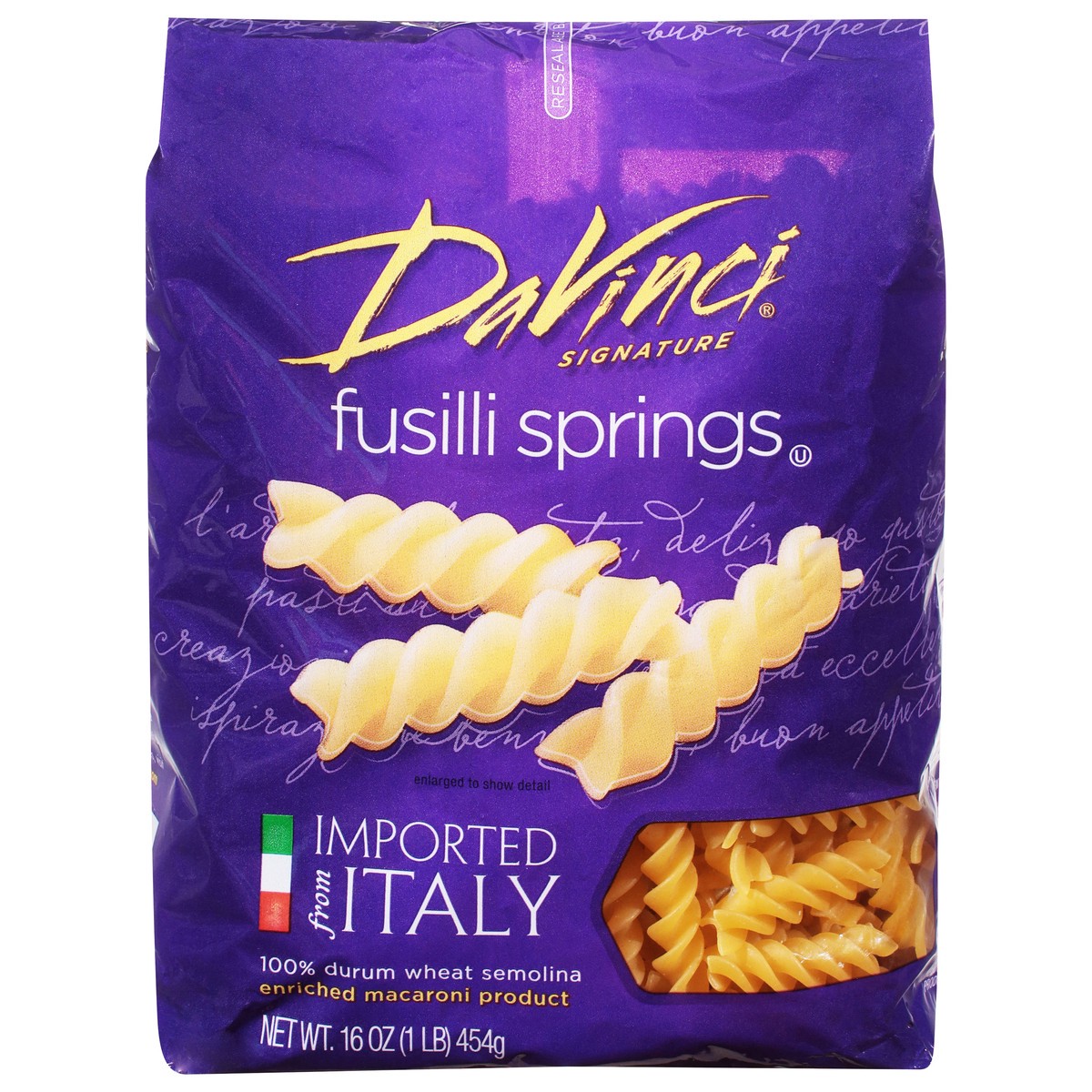 slide 1 of 9, Davinci Fusilli Springs Pasta, 16 oz