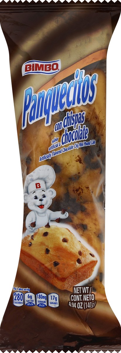 slide 5 of 5, Bimbo Panquecitos Chocolate Chip Mini Pound Cakes, Club Pack, 4.94 oz, 4.58 oz