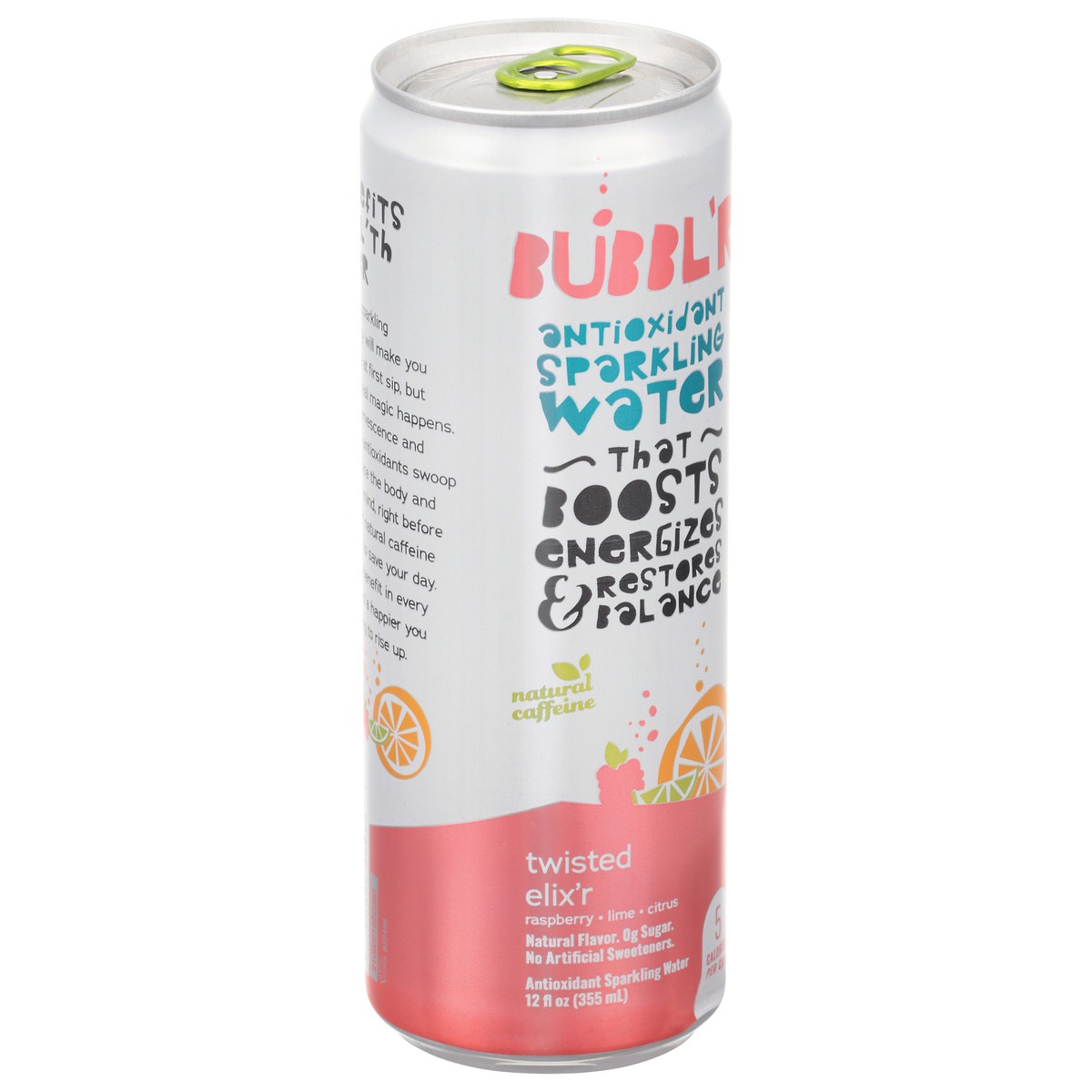 slide 8 of 13, BUBBL'R Twisted Elix'r Antioxidant Sparkling Water - 12 oz, 12 oz